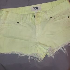 VS Pink yellow size 2 shorts